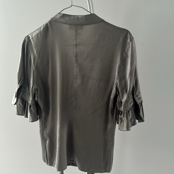 Emporio Armani | Silk Tie Neck Button down blouse - Picture 2 of 5